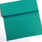 Preview: ST10211 Stoff Webware Baumwolle Meterware grüne mit bronze Wabenmuster Meterware